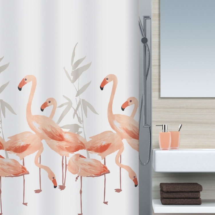 Штора для ванной комнаты Spirella Flamingo